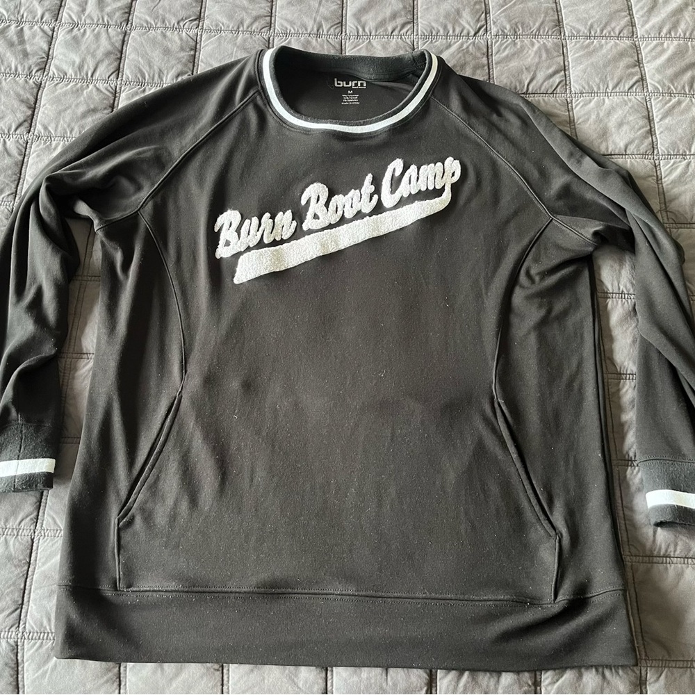 Burn Boot Camp Black Crewneck Sweater